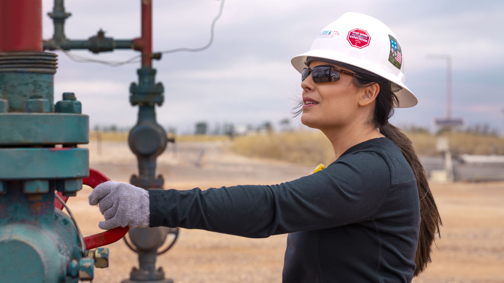 Maverick employee performing safety inspections and checks