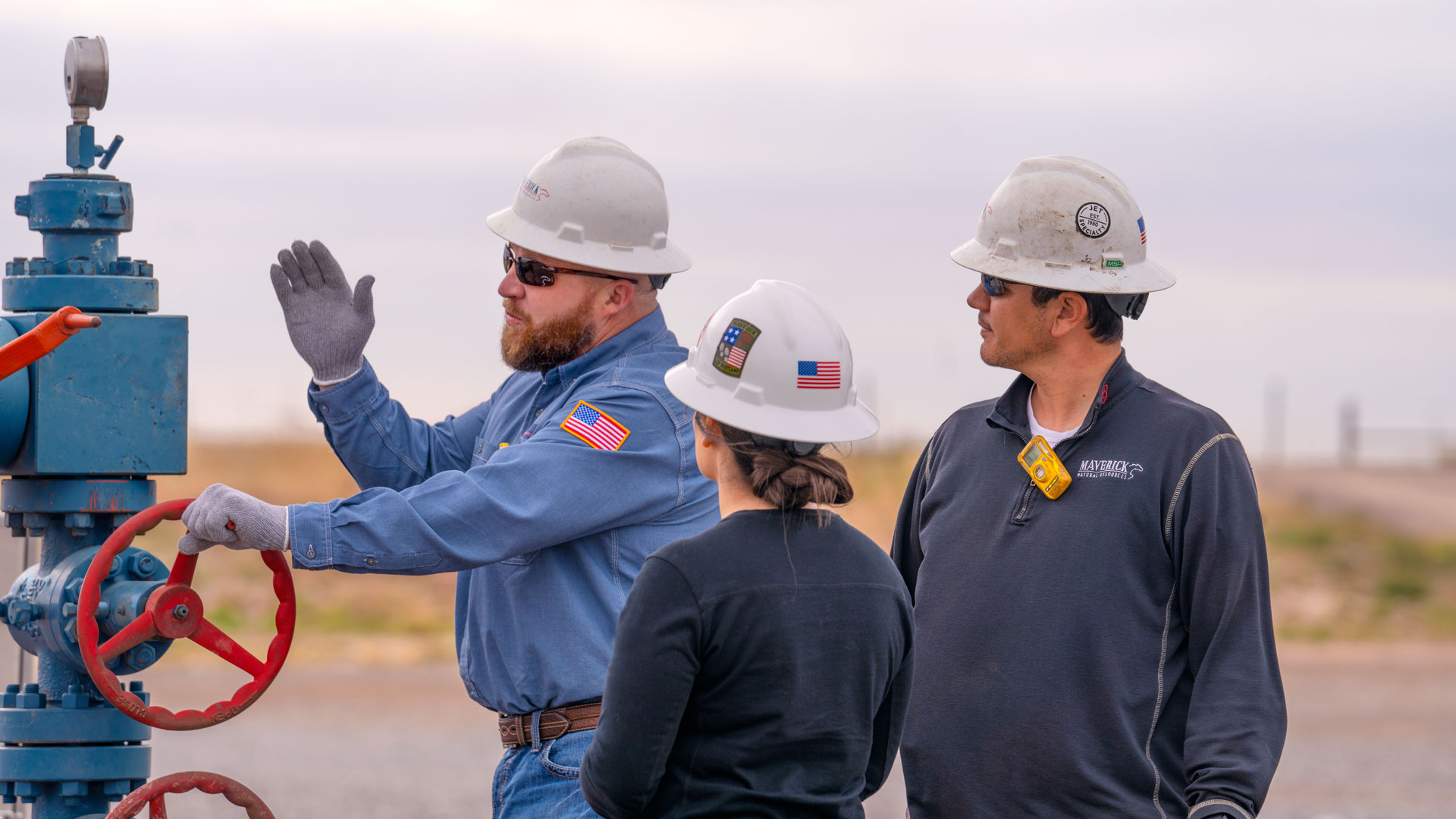 Maverick's personnel performing safety inspections and checks